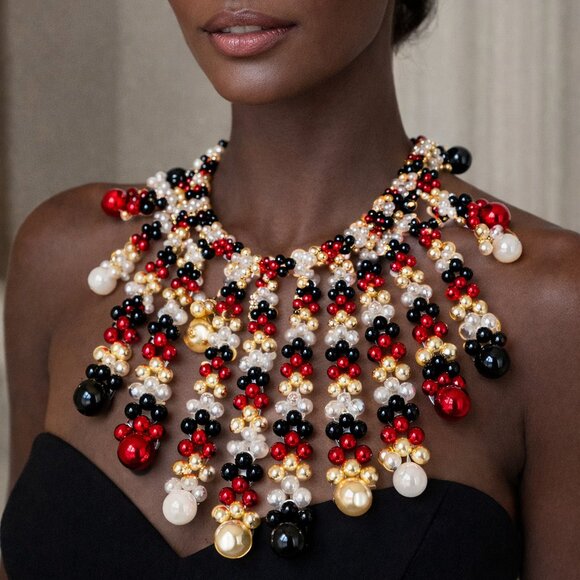 Jewelry - Pearl Bubble Collar Statement Necklace